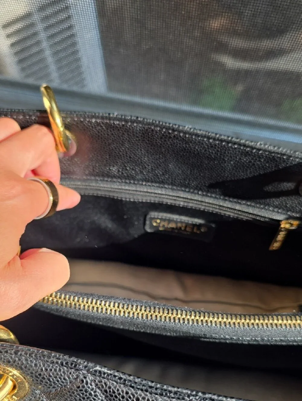 Excellent Chanel GST Grand Shopping Black Caviar Leather Tote & Gold Hardware
